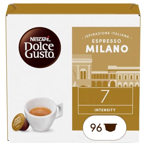 NESCAFÉ DOLCE GUSTO Espresso Milano Caffè, 6 Confezioni da 16 Capsule (96 Capsule Compatibili Nescafé Dolce Gusto)