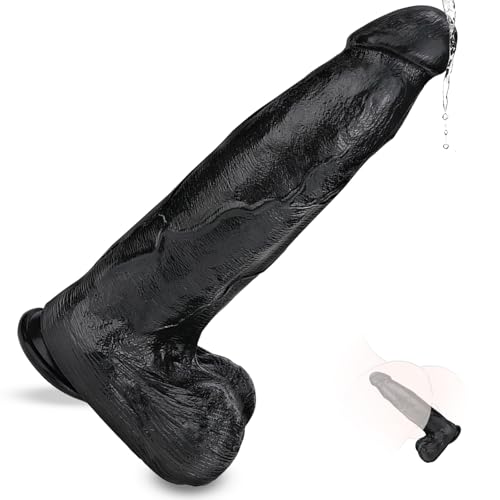 BDSMJOY Gode realiste de 30 cm pour femme homme couple, Godemiché Masturbation sextoyse pour adultes, Anal dildo butt plug avec Ventouse (Noir)