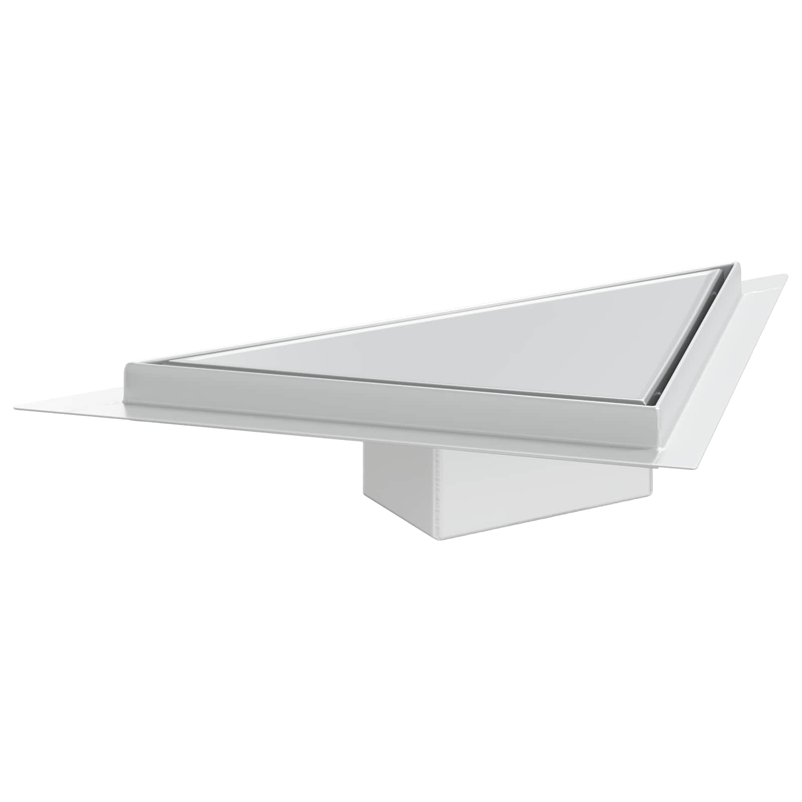 2 in 1 Dreiecks-Duschabfluss Silber aus Edelstahl 304 32 x 32 x 7,5 cm mit abnehmbarem Ablauf, Fliesenfähig, inklusive Haken, Siphon und Dichtung, für Dusche, Bad, Waschtisch und Küche