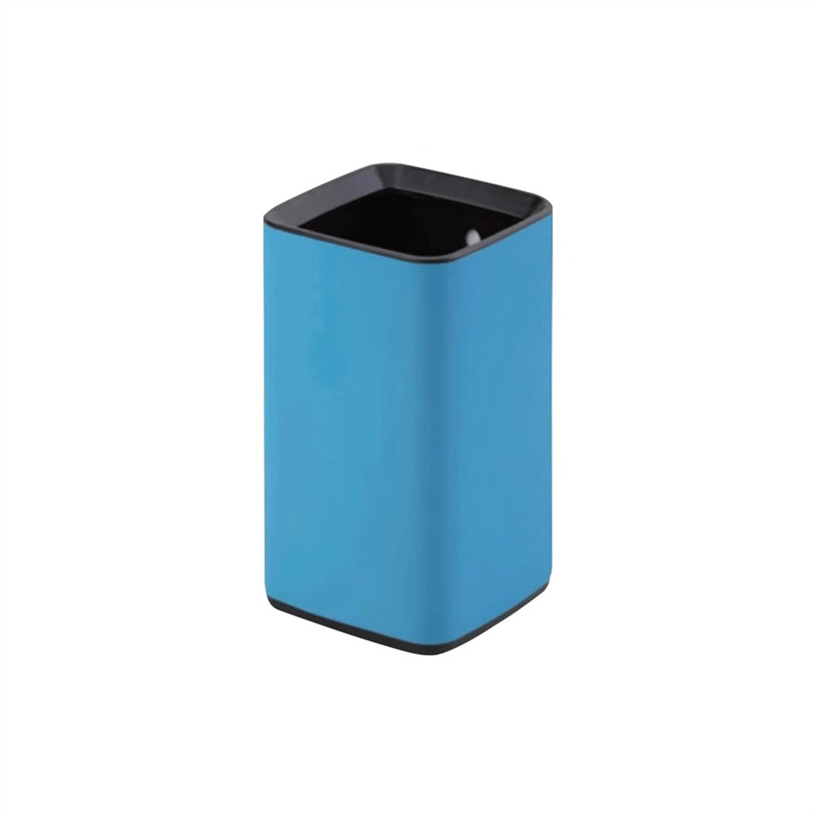 Kitchen Trash Can Stainless Steel Trash Can, Open Top Trash Can, Square Kitchen Trash Can. Suitable for Home Kitchen Office Waste Paper Basket Garbage Can (Blue)