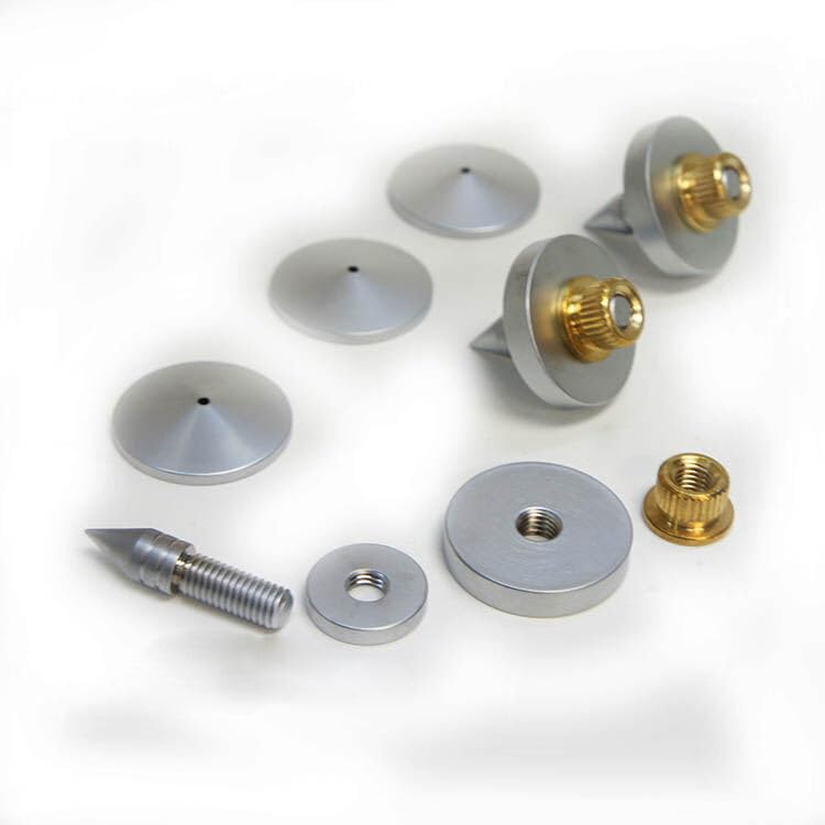 Generic 4PCS M8x45 Speaker Spike Isolation Spike Stand Foot Speaker Cone Spike Base Pads