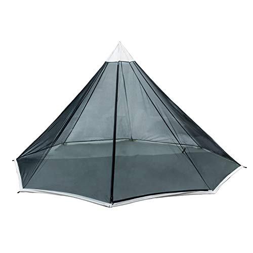 | Black Orca Chimney Tipi Zelt mit Herd Loch, 2 Personen Smokey Hut Zelt für Trekking Camping Outdoor Doppeltes Shelter Wasserdicht |MEHRWEG