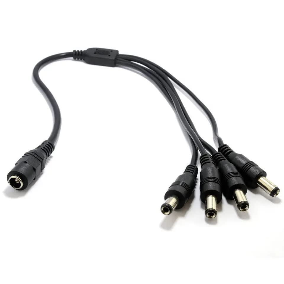 DC 1 Female to 4 Male Output Power Supply Splitter Cable, Splitter 1 to 4 Y-cable for Security CCTV Accessories Camera-image-28