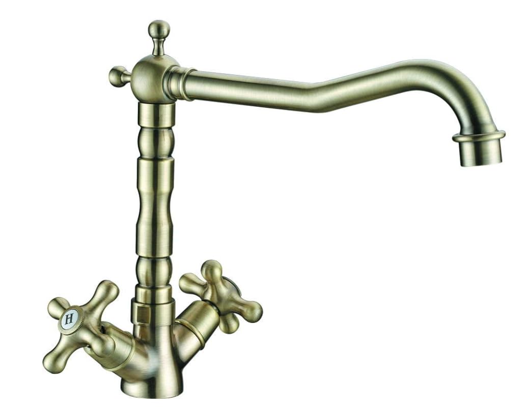 Grifo Cocina Fregadero Classic Color Bronce Envejecido de Latón con Mecanismo Cerámico