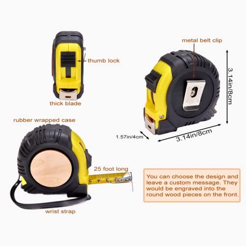 Cinta métrica personalizada 25 ft para regalo padre miniatura 5