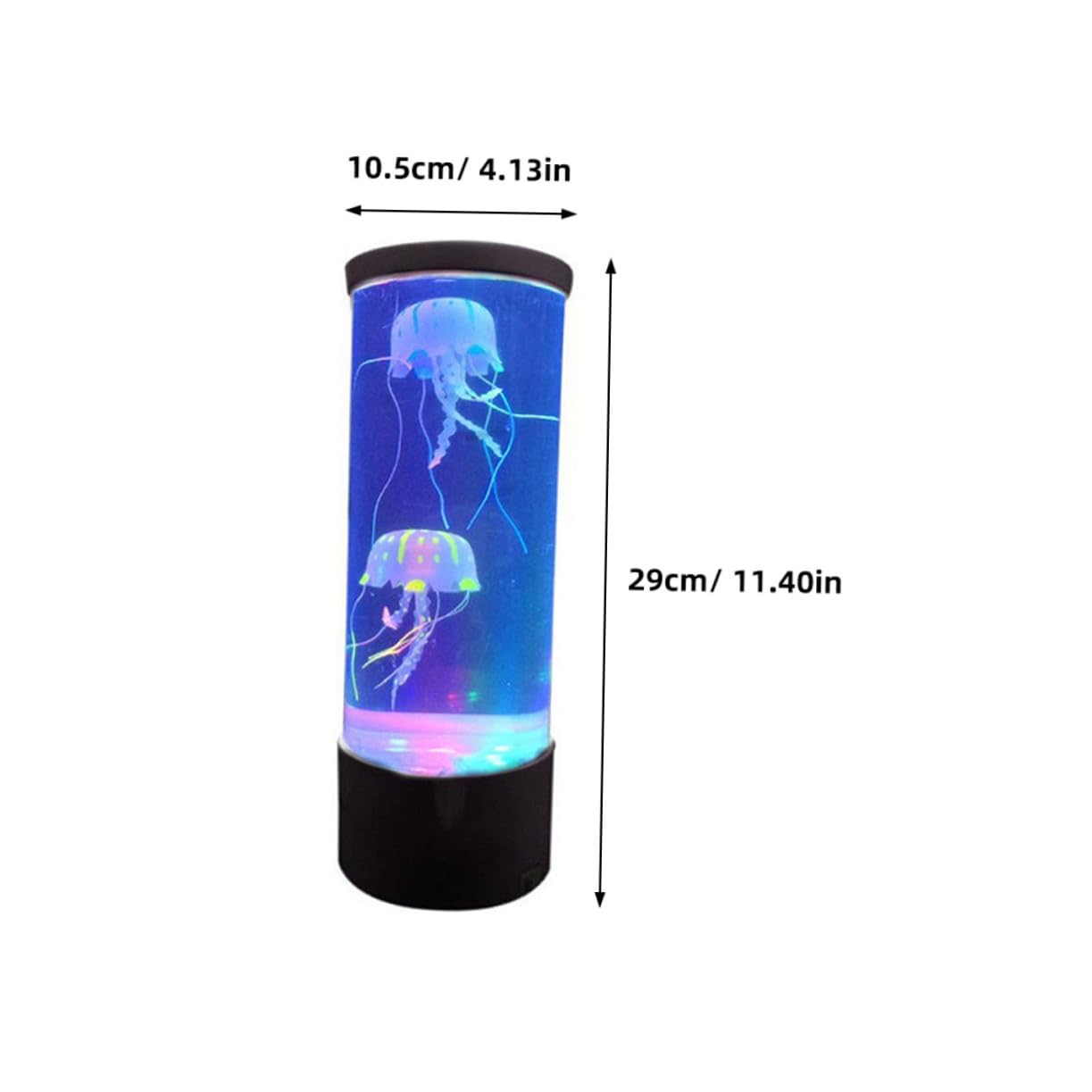 Lámpara de Noche LED de Medusa para Dormitorio Luz Azul Calmante y Cuerpo de Acrílico Cable USB para Decoración y Ambiente Relajante