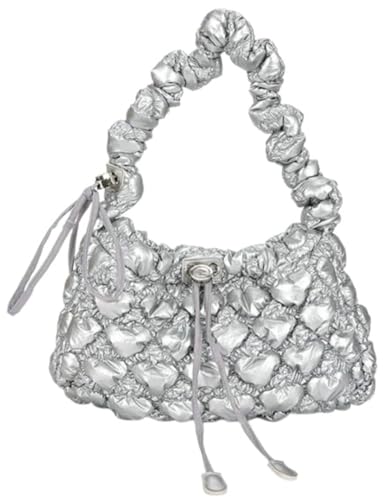 2025 Trendy Cloud Hobo Bag for Women Adjustable Drawstring Shoulder Purse Lightweight Spacious Nylon Handbag