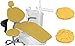 WLKQ Ensemble Fauteuil Dentaire - 4pcs / Ensemble Étui de Protection imperméable élastique Faux Cuir Housse de siège de Fauteuil Dentaire,Appui-tête Protecteur Équipement de Dentiste,Jaune