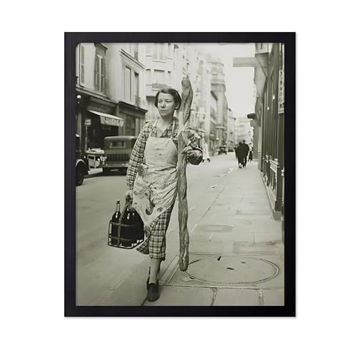 Monem Art Vintage Woman With Baguette Poster - Retro Wine