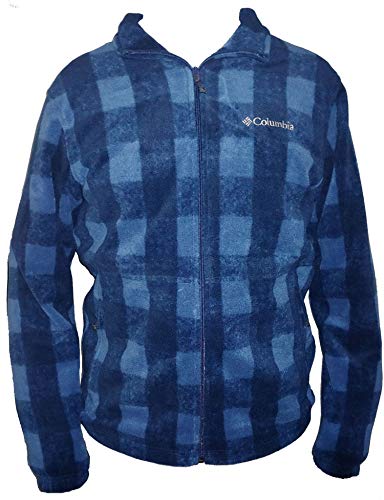 Columbia Men's Steens Mountain Full Zip 2.0 Soft Fleece Jacket (Navy Plaid, Medium)