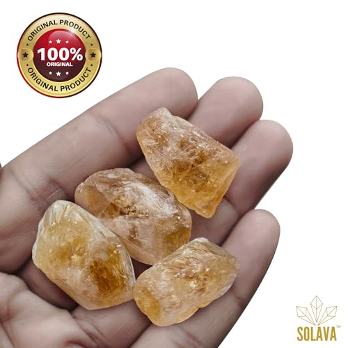Image of Original Raw Citrine Stone - Natural Certified Raw Citrine Crystal for Attracting Success, Abundance, Prosperity, Wealth, Creativity, Mental Clarity, and Solar Plexus Chakra Healing