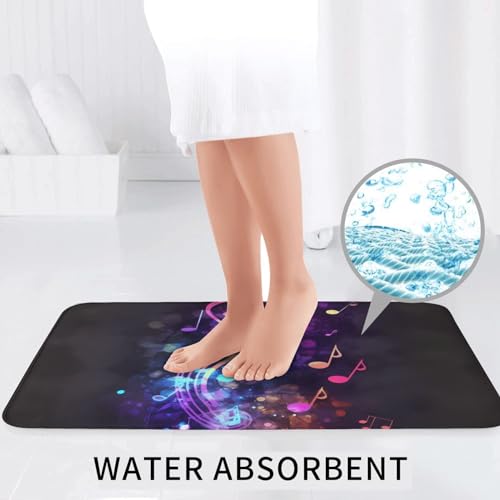 Tapis de bain microfibre doux pour sortie de douche colorée