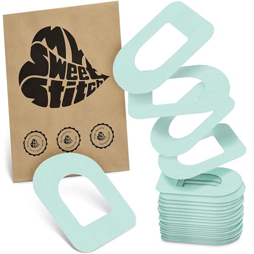 MySweetStitch - 25 x Omnipod Pflaster, Ringpatch Ø 95 x 72mm, hautfreundlich, wasserfest, atmungsaktiv, Made in Germany, Mint