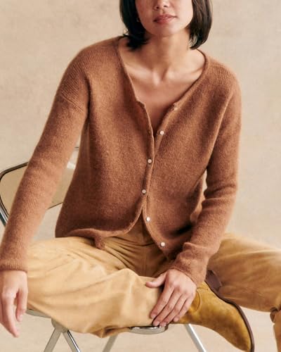 Gacaky Women's Long Sleeve Open Front Knit Lightweight Cardigan Casual Button Down Ribbed Sweater Outerwear Coats3