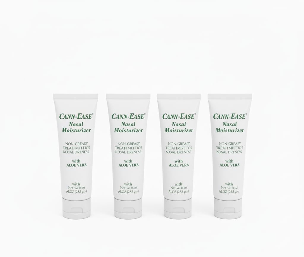 Main Clinic Supply Cann-Ease Nasal Moisturizer Gel | for Dry Nostrils, CPAP & Oxygen Comfort Support, Aloe Vera & Hydration Care | Pack of 4