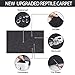 HERCOCCI 2 Pack Reptile Carpet, 39’’ x 20’’ Terrarium Bedding Substrate Liner Reptile Cage Mat Tank Accessories for Bearded Dragon Lizard Tortoise Leopard Gecko Snake (Black)