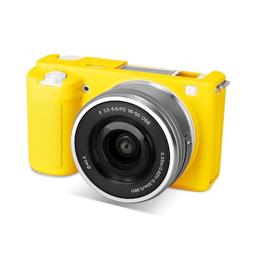 Funda de silicona para cámara Sony ZV-E10, ligera, amarilla miniatura 1