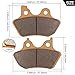 Zinger Brake Pads for Harley Davidson 2000-2007 Electra Glide Ultra Classic Touring FLHTCU-I Road Glide Road King Street Glide Fatboy Dyna Softail Night Train,2 Front&1 Rear Sintered Copper Brake Pad