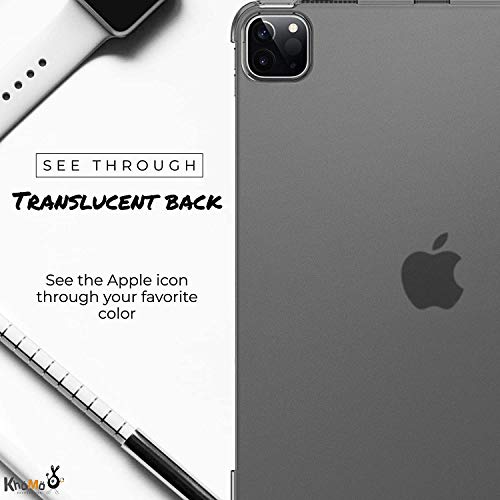 Khomo Ipad Pro 11 Case 2Nd Generation 2020 - Dual Hybrid See Through Series - Supports Pencil Charging - Carbon Fiber Black #TOP1