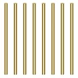 8 Pieces 5.0mm Brass Round Rods, Sutemribor Brass Solid Round Rod Lathe Bar Stock, 5.0mm in Diameter, 100mm in Length