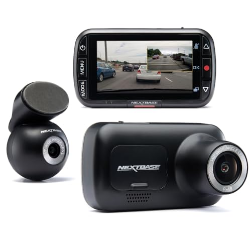 Nextbase 222XR Dash Cam Front and Rear Bundle - Full 1080p/30fps HD Recording, 140° 6 Lane View -...