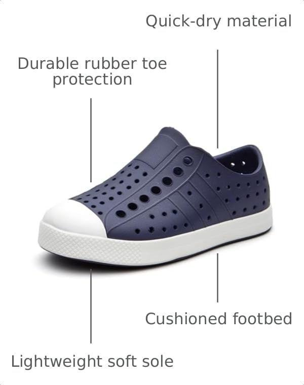 Image of Weestep Toddler Sandal for Boys and Girls Quick Dry Slip-On Lightweight Summer Water Shoe with Rubber Toe Protection