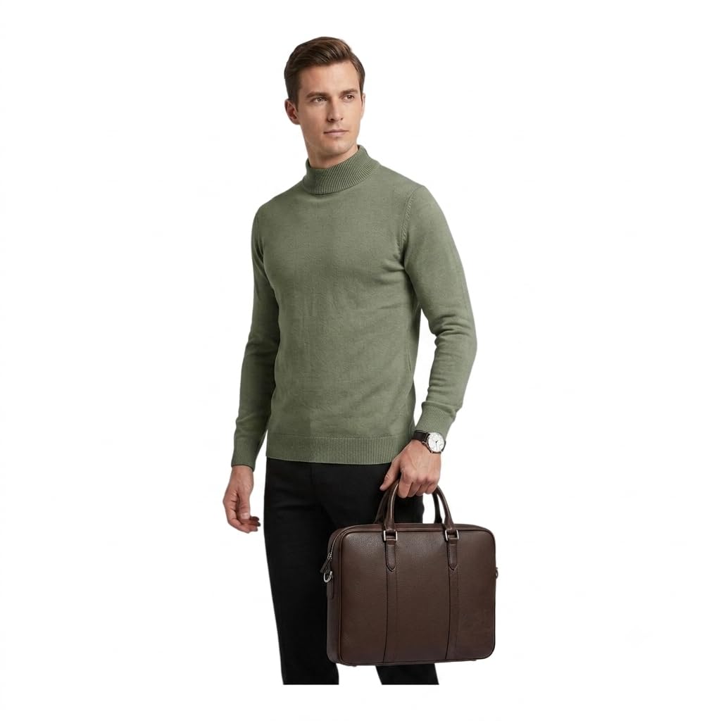 Men's Premium Slim-Fit Mock Turtleneck Sweater – Casual & Formal Lightweight Knit Pullover (Available in 8 Multi-Colors)-picture-12