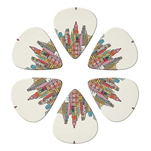 Austin Texas Lot de 6 médiators pour guitare acoustique, guitare électrique, basse, ukulélé – fin, moyen et épais - Les Beatles, Paul McCartney, John Lennon, RIngo Starr, George Harrison Austin Texas Lot de 6 médiators pour guitare acoustique, guitare électrique, basse, ukulélé – fin, moyen et épais – Image 5