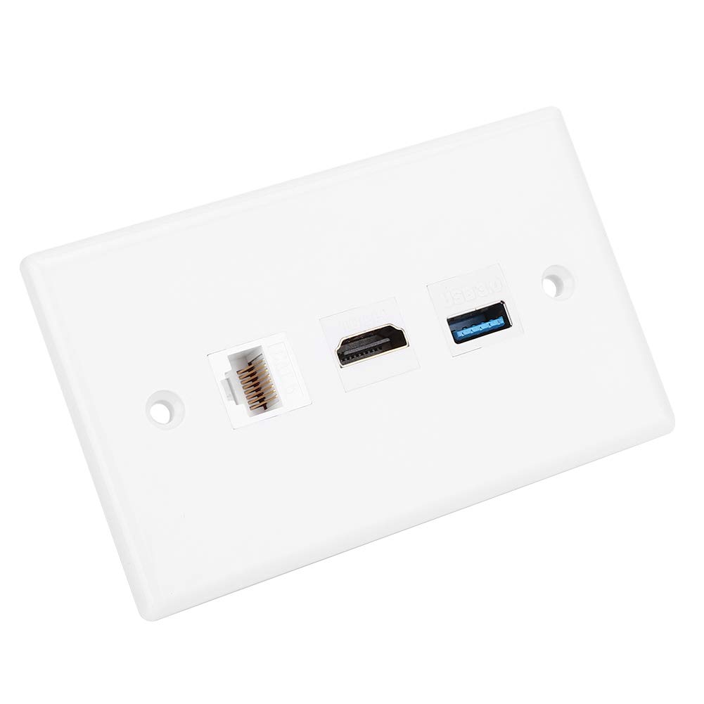 Piastra a muro Ethernet Cat6 HDMI USB 3.0 Pannello portatile multiplo