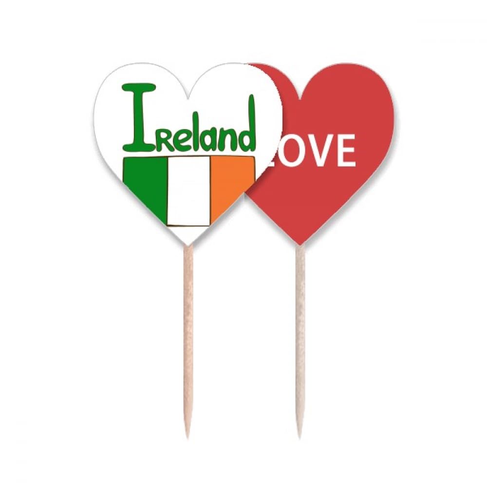 Cure-dents drapeau irlandais motif cœur amour pour partager la joie des fêtes celtiques en famille
