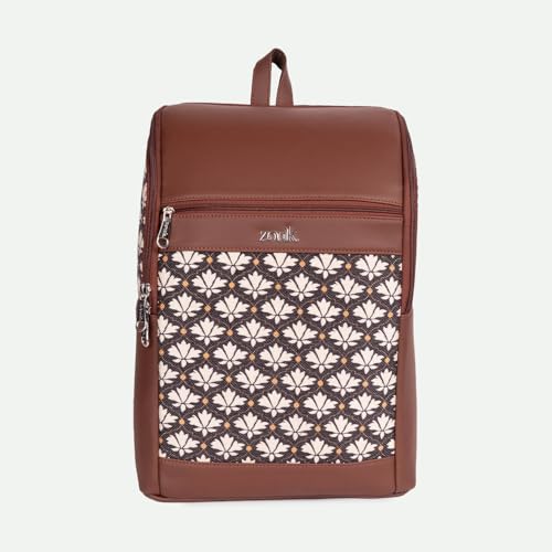 Image of ZOUK Amalia Unisex Vegan Leather Laptop Backpack (Large) | Stylish Office & Travel Backpack for Men & Women | Fits 15-inch Laptop |