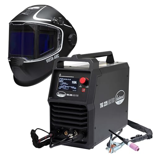 Image of Eastwood Elite TIG 225 AC/DC Digital Tig Welder and Stick Welding Machine | Vista-Arc Panoramic View Helmet