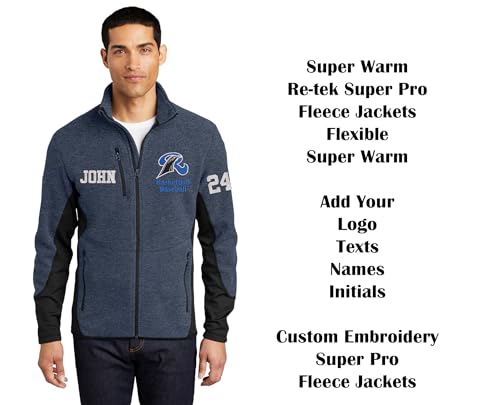 INK STITCH Men F227 Custom Personalized Embroidery Logo Texts R-Tek Pro Fleece Full Zip Up Jackets3