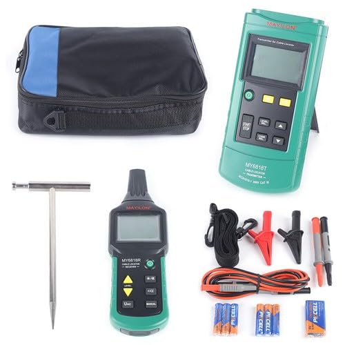 MS6818 - Localizador de cables (12 V-400 V, CA/CC, multifunción, detector de errores, para construcción de cables de comunicación/construcción de tuberías