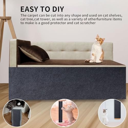 Tapete para arranhar para gatos, 199.9 cm x 40.1 cm Trimmable Cat Scratching Post, arranhador de gat