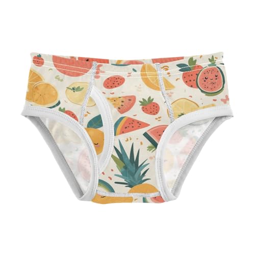 KLL Colourful Tropical Fruits Toddler Boy Pure Cotton Briefs Breathable Children Panties