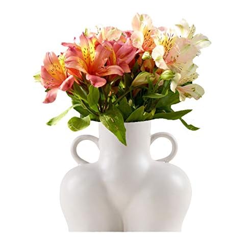 Ceramic Sculpture Vases, Female Body Art Vase, Ceramic Vases for Decor, Vintage Home Accessories for Living Room Bedroom Home (Matte White) Cover
