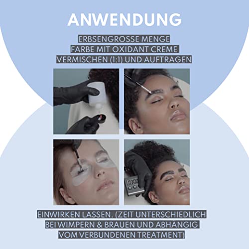 Augenmanufaktur Colour Lash & Brow Wimpern und Augenbrauen färben black - permanent Farbe für Intensiv Tönung – 15 ml