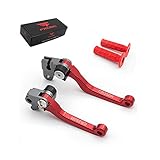 FXCNC Racing CNC Aluminum Dirt Bike Pivot Brake Clutch Levers Set for CR250R CR250 R 1992 1993 1994 1995 1996 1997 1998 1999 2000 2001 2002 2003