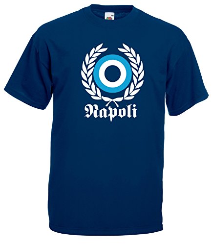 Settantallora Maglietta Uomo Napoli - T-Shirt in Cotone con Scritta Personalizzata - Idea Regalo per Tifosi e Appassionati di Calcio (M)