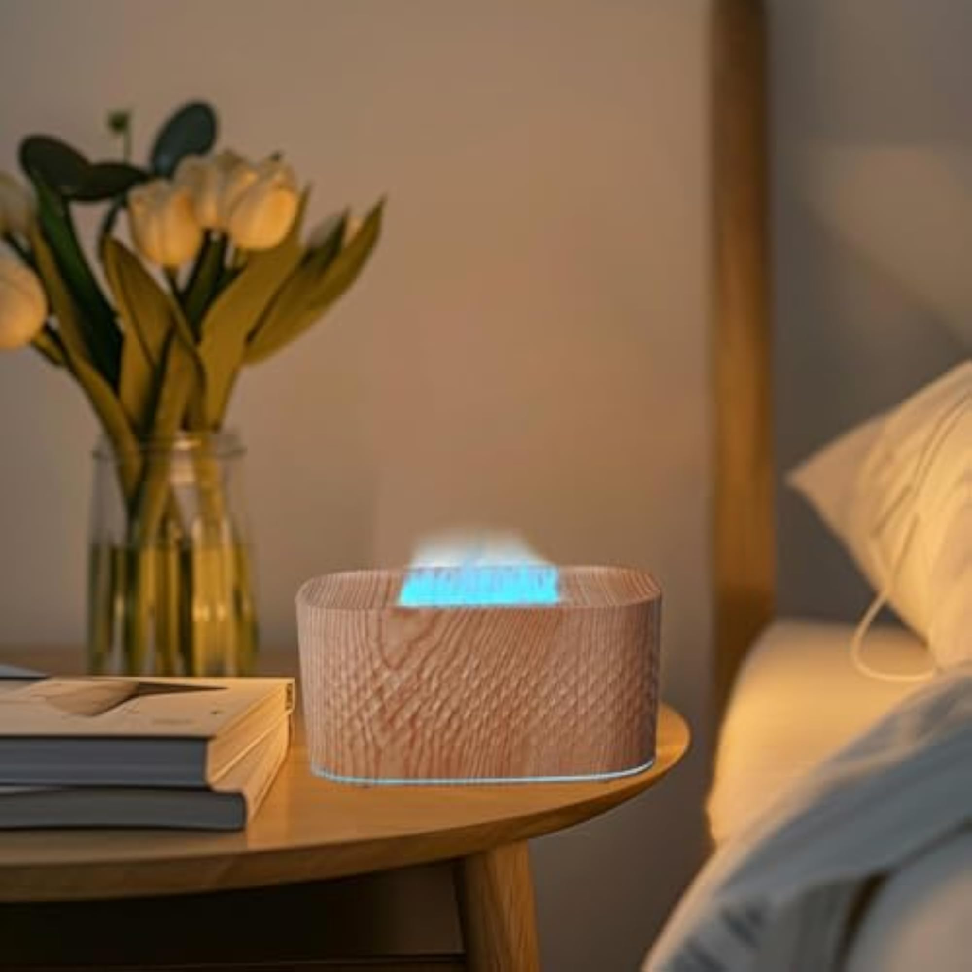 Flame Air Humidifier 2 Mode Indoor Fireplace SPA Diffuser