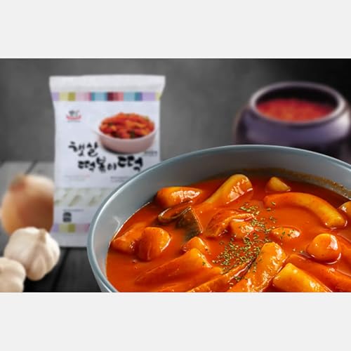 EasyCookAsia Tteokbokki Reiskuchen | 600g x 2er | Authentischer Koreanischer Snack | Ideal für schnelle und köstliche Mahlzeiten | Perfekt für Liebhaber der Asiatischen Küche