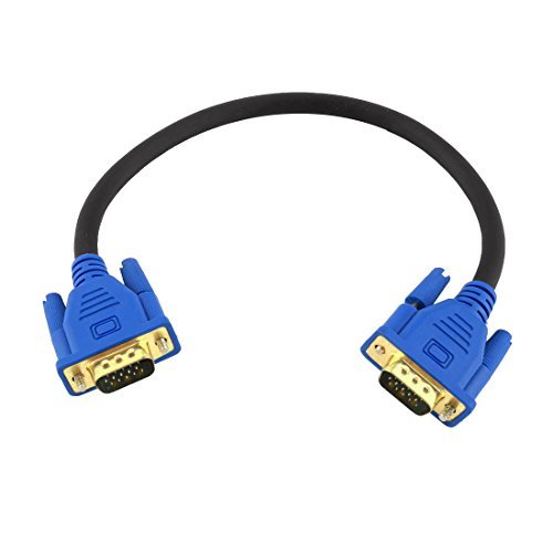 N/A TV Computer Monitor Connecteurs vidéo Mâle à Mâle Câble VGA 30 cm 11.8 Pouces Bleu