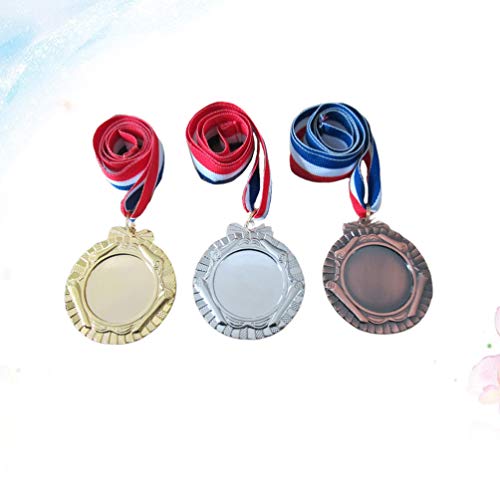 Medalhas de Prêmio da STOBOK, 3 Peças de Medalhas de Prêmio Olímpico, Medalhas de Prêmio de Bronze P