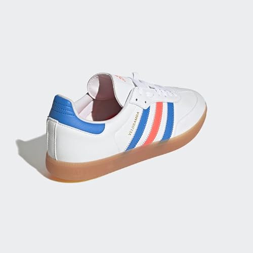 adidas Tênis masculino de ciclismo vegano Velosamba, Branco nuvem, azul, rush/turbo, 3