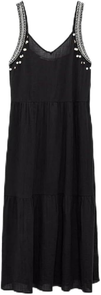 Amazon.co.jp: ZARA ドレス ワンピース ブラック ビーズ