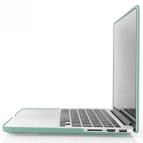 Image of Heartly Premium MacBook Flip Thin Hard Shell Rugged Armor Hybrid Bumper Back Case Cover for MacBook Pro 15 inch inch - Great Green