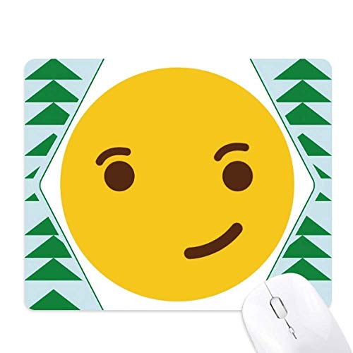 Tapis de souris bavardage en ligne jaune smiley, revêtement antidérapant en caoutchouc souple