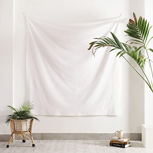 Popular Handicrafts Blank Tapestry, Plain White Art Printing Wall Hanging Decorative Tapestries for Bedroom Living Room Dorm College 55x55 Inch