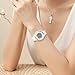 GOLDEN HOUR Waterproof Sport Women's Digital Chronograph Silicone Strap Watch in White